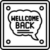 Welcome Back Line Icon vector