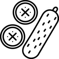 Cucumbers Line Icon vector