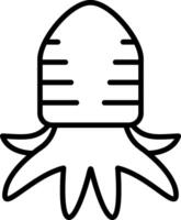 cuttlefish Line Icon vector