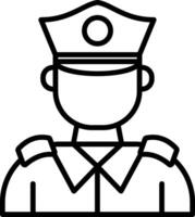 Captain Line Icon vector