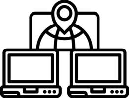 Location Line Icon vector
