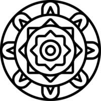 Mandala Line Icon vector