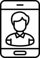 Smartphone Line Icon vector