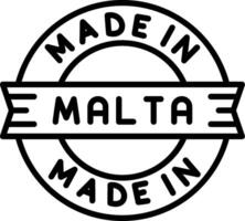 Made In Malta Line Icon vector