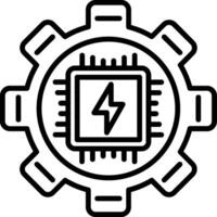 Processing Line Icon vector