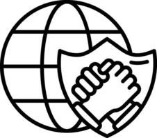 Friendship Line Icon vector