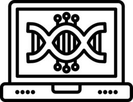 Dna Line Icon vector