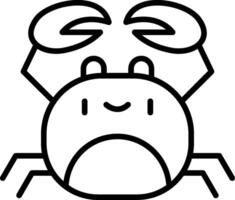 Crab Line Icon vector