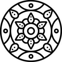 Mandala Line Icon vector
