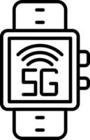 Smartwatch Line Icon vector