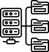 Database Line Icon vector