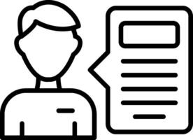 Interview Line Icon vector