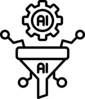 Filter Line Icon vector