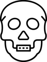 Skull Line Icon vector