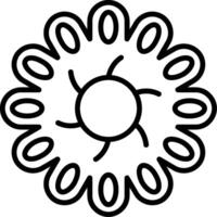 Flower Line Icon vector