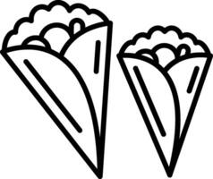 Temaki Line Icon vector