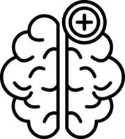 Brain Line Icon vector
