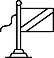 Congo Flag Line Icon vector