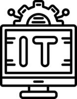 Information Technology Line Icon vector