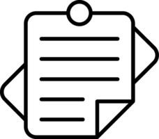 Sticky Notes Line Icon vector