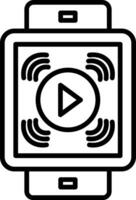 Smart Watch Line Icon vector