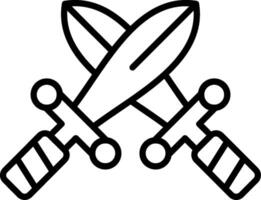 Sword Line Icon vector