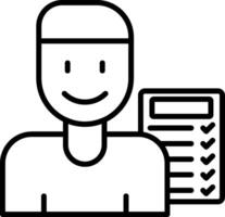 To Do List Line Icon vector