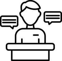 Speech Line Icon vector