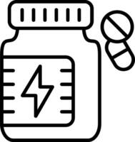 Pills Line Icon vector
