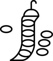 reen Beans Line Icon vector