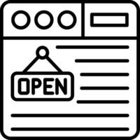 Open Line Icon vector