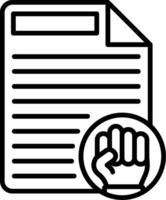 Protest Line Icon vector