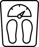 Weight Scale Line Icon vector