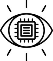Machine Vision Line Icon vector