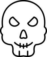Skull Line Icon vector