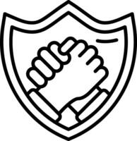 Shield Line Icon vector
