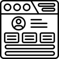 Profile Line Icon vector