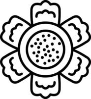 Rafflesia Line Icon vector