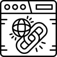 Link Line Icon vector