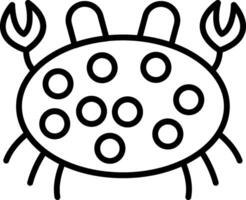 Crab Line Icon vector