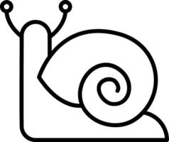 Snail Line Icon vector
