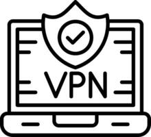 Vpn Line Icon vector