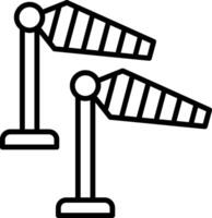 Windsock Line Icon vector