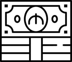 Azerbaijan Currency Line Icon vector
