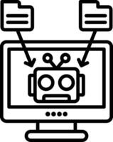 Ai Line Icon vector