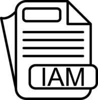 IAM File Format Line Icon vector
