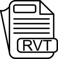 RVT File Format Line Icon vector