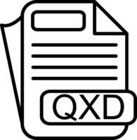 QXD File Format Line Icon vector