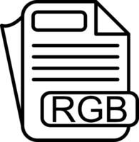 RGB File Format Line Icon vector