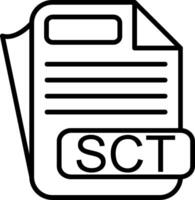 SCT File Format Line Icon vector